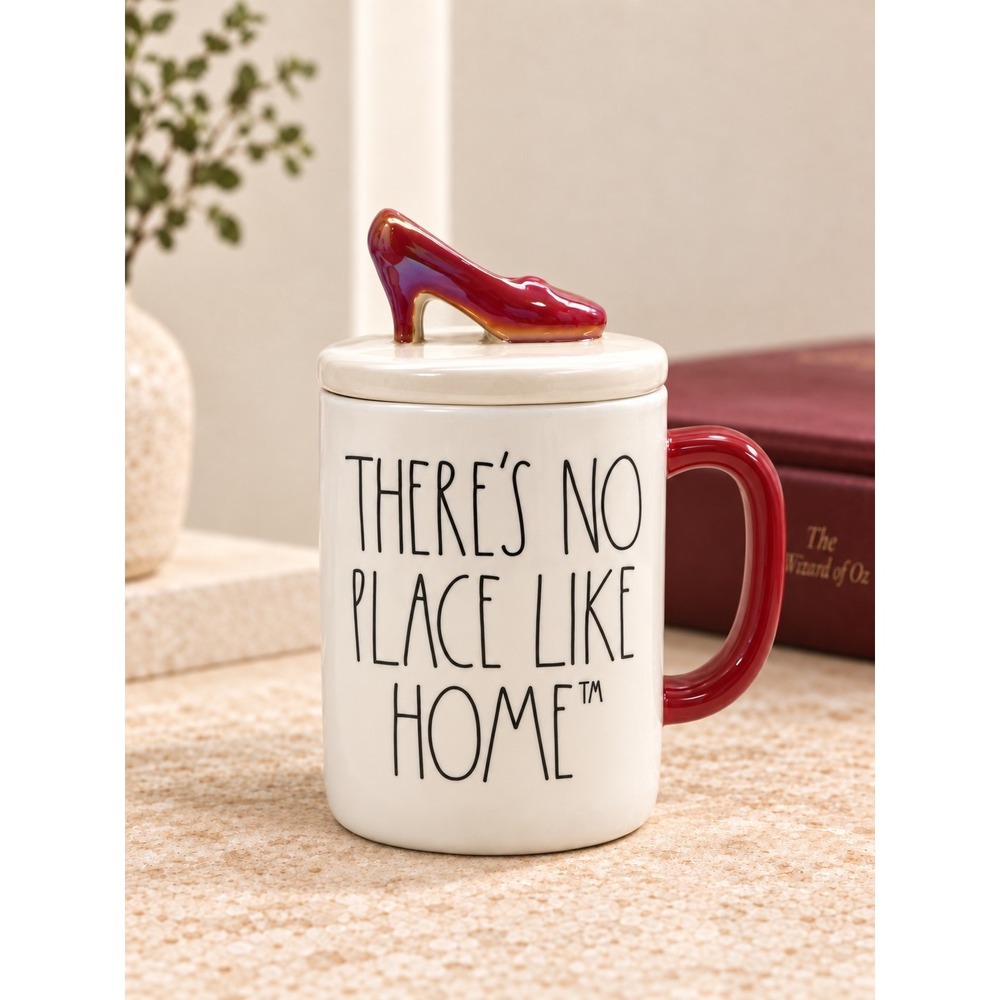 Rae Dunn Wizard of Oz There's No Place Like Home Mug Lid Ruby Slipper Fan Gift
